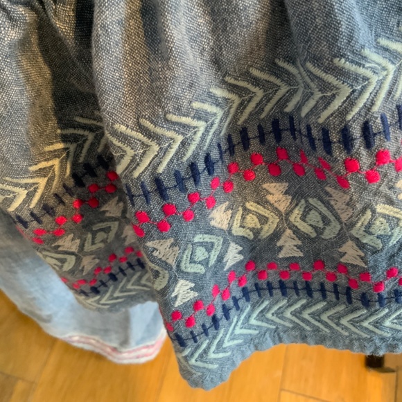 Cat & Jack Blue Square-Necked Dress with Embroidery - Picture 3 of 6